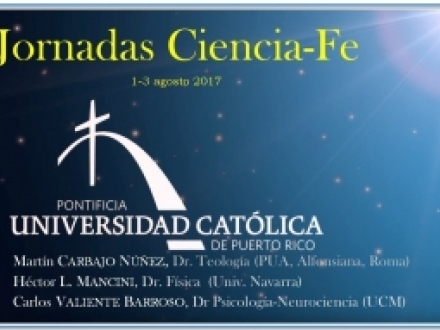 El prof. Martn Carbajo OFM en las  Jornadas sobre Ciencia y Fe organizadas por laPontificia Universidad catlica de Puerto Rico.